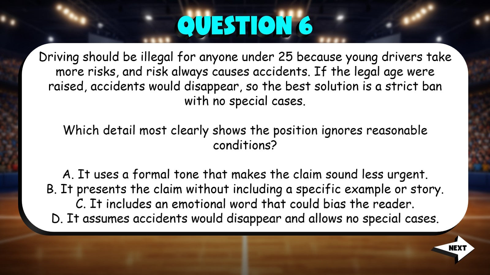 Evaluate the Scope & Limits of a Position TRASHKETBALL ELA Game - Grade 11
