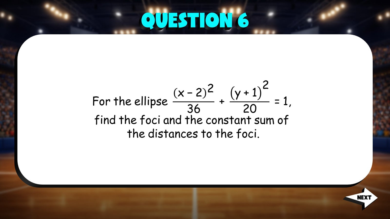 Properties of Ellipses TRASHKETBALL Math Game - No Prep Algebra 2 Review