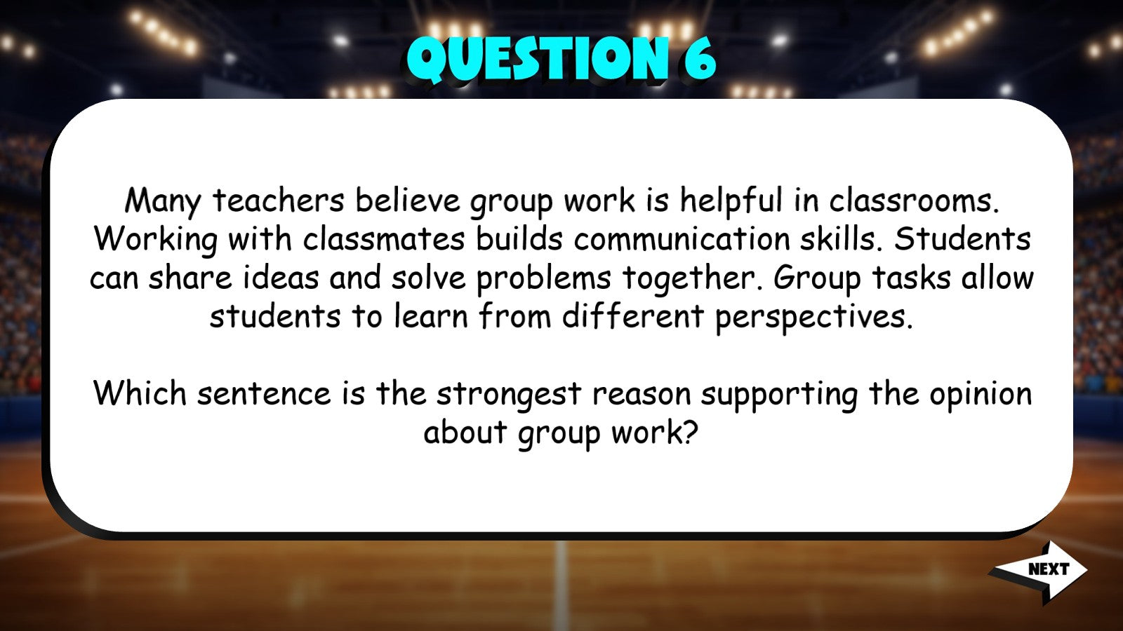 Identify Reasons That Support an Opinion TRASHKETBALL ELA Game - No Prep Grade 4