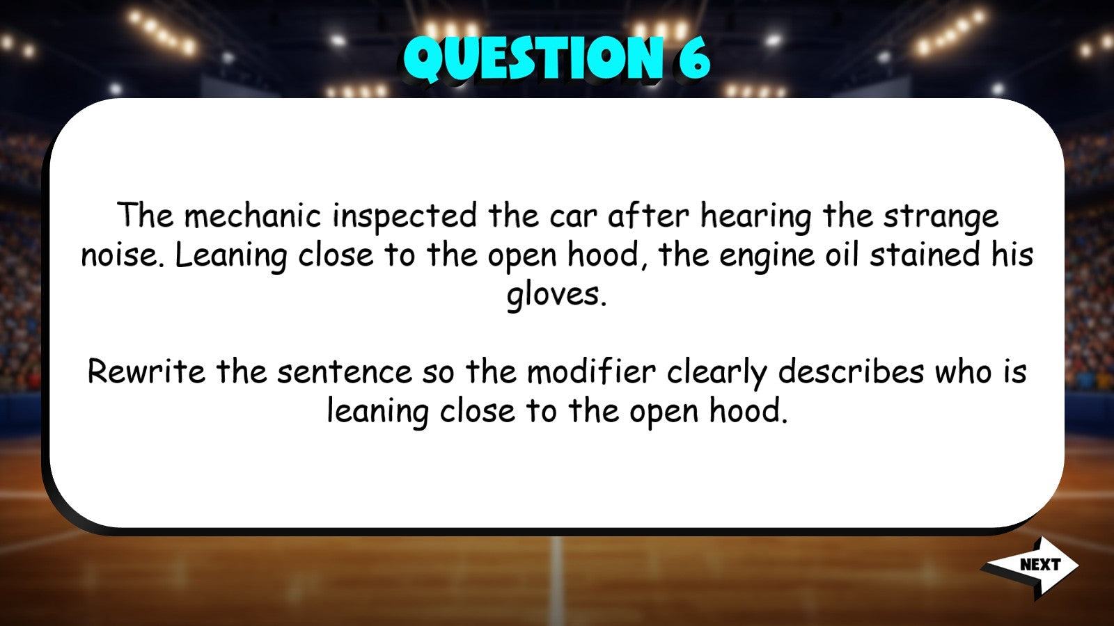 Identify Misplaced or Dangling Modifiers TRASHKETBALL ELA Game - No Prep Grade 5
