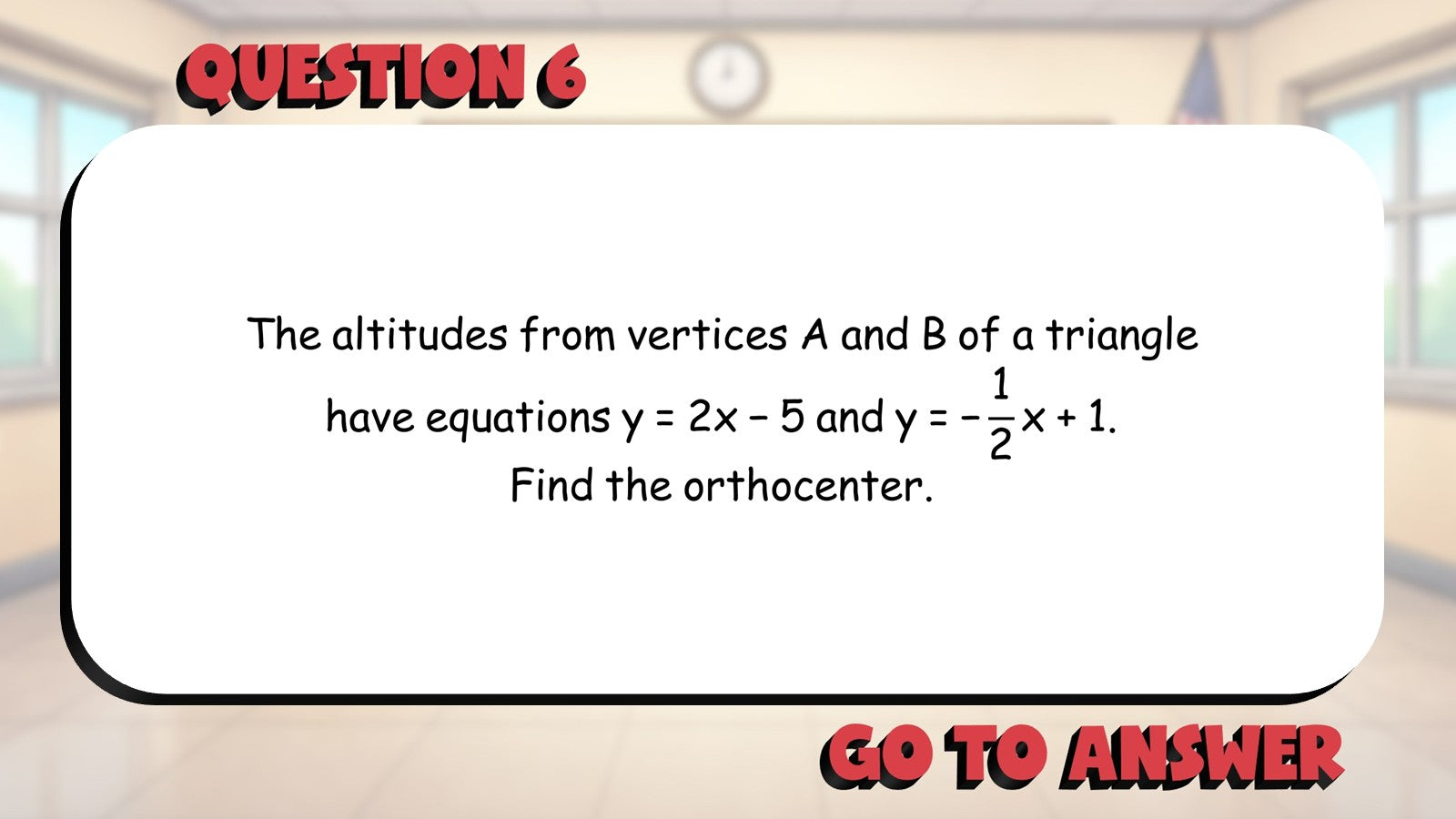 Triangle Orthocenter BIG TERRIBLE GAME - No Prep Geometry Math Review Activity