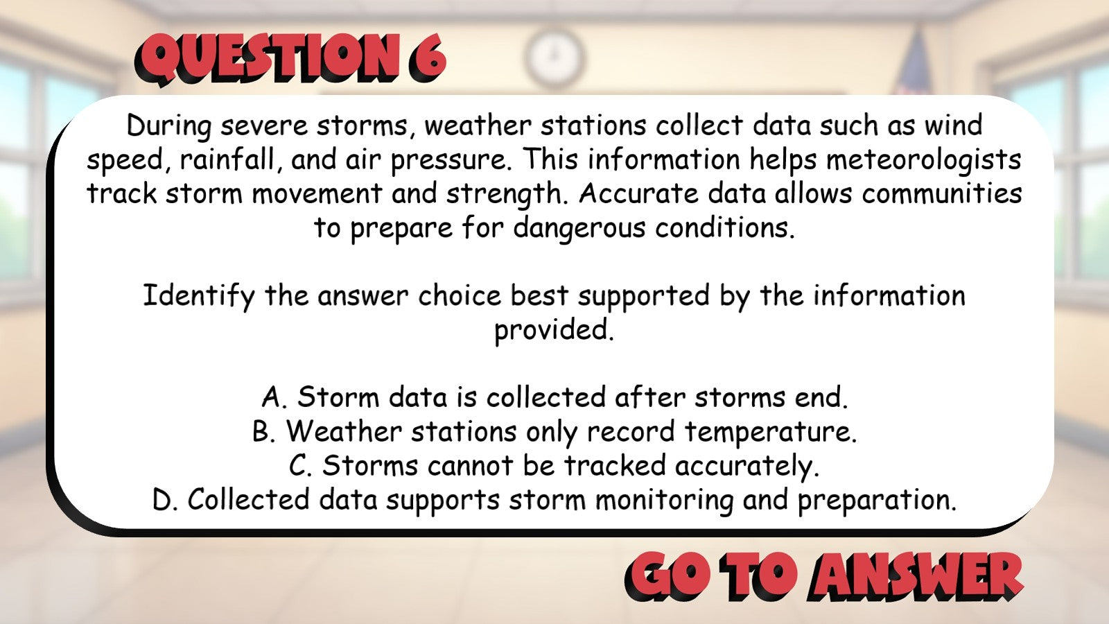 Identify the Strongest Answer from Evidence BIG TERRIBLE GAME - Grade 5 ELA
