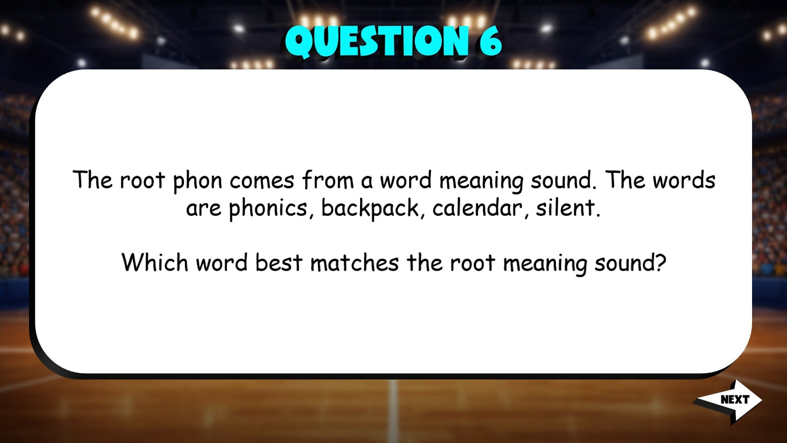 Words That Match a Given Root Meaning TRASHKETBALL ELA Game - No Prep Grade 4