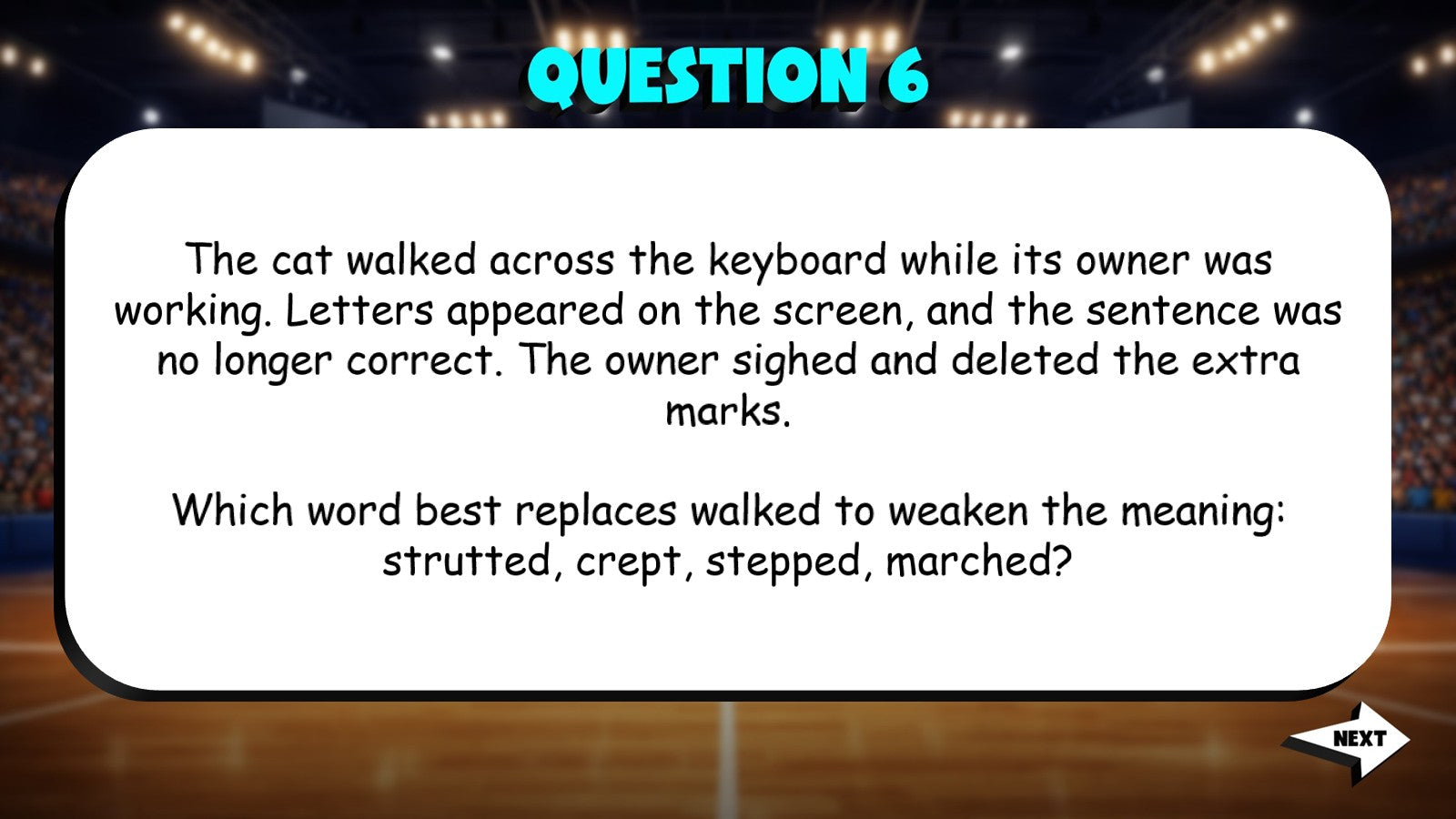 Words That Strengthen or Weaken Meaning TRASHKETBALL ELA Game - No Prep Grade 5