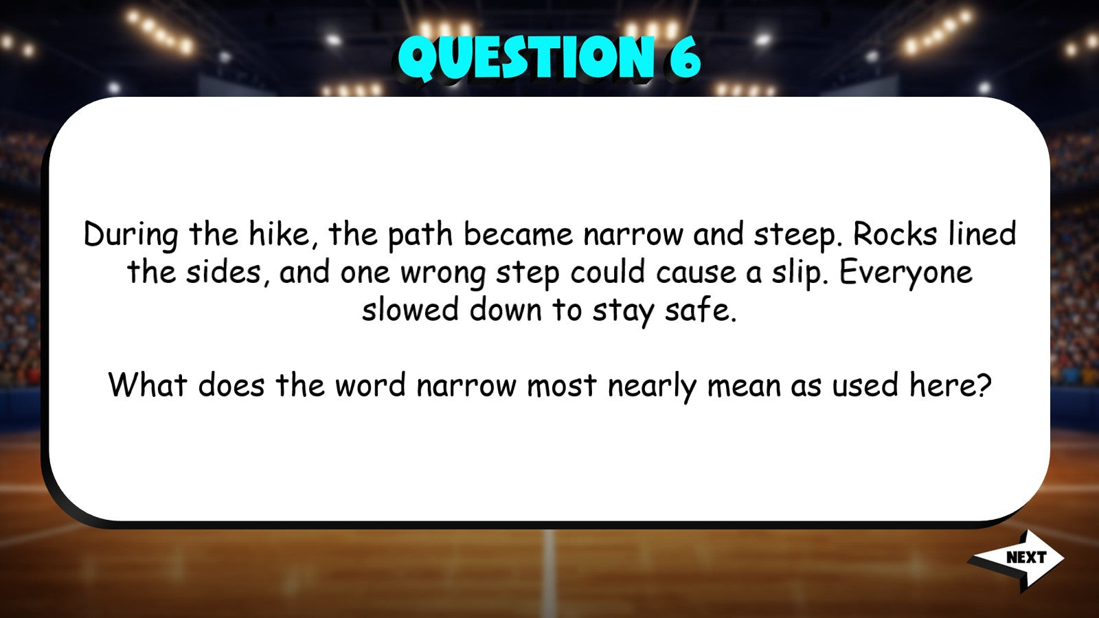 Paragraph Context to Clarify Word Meaning TRASHKETBALL ELA Game - Grade 4