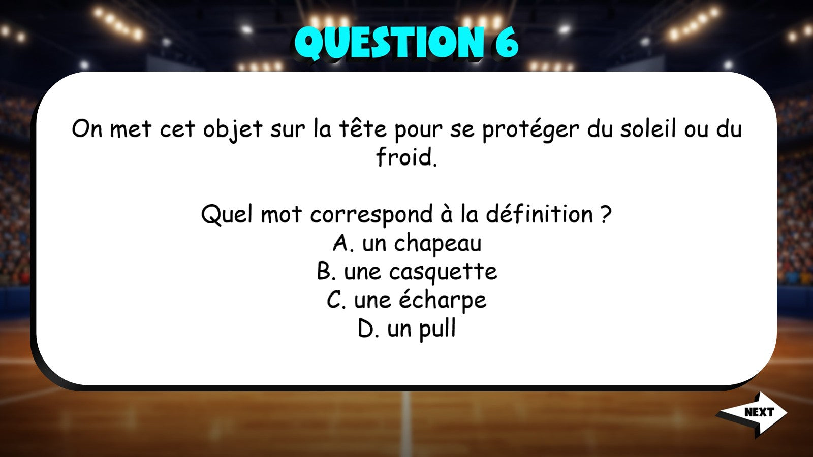 Match the Definition - Personal Style Items TRASHKETBALL French Game - No Prep