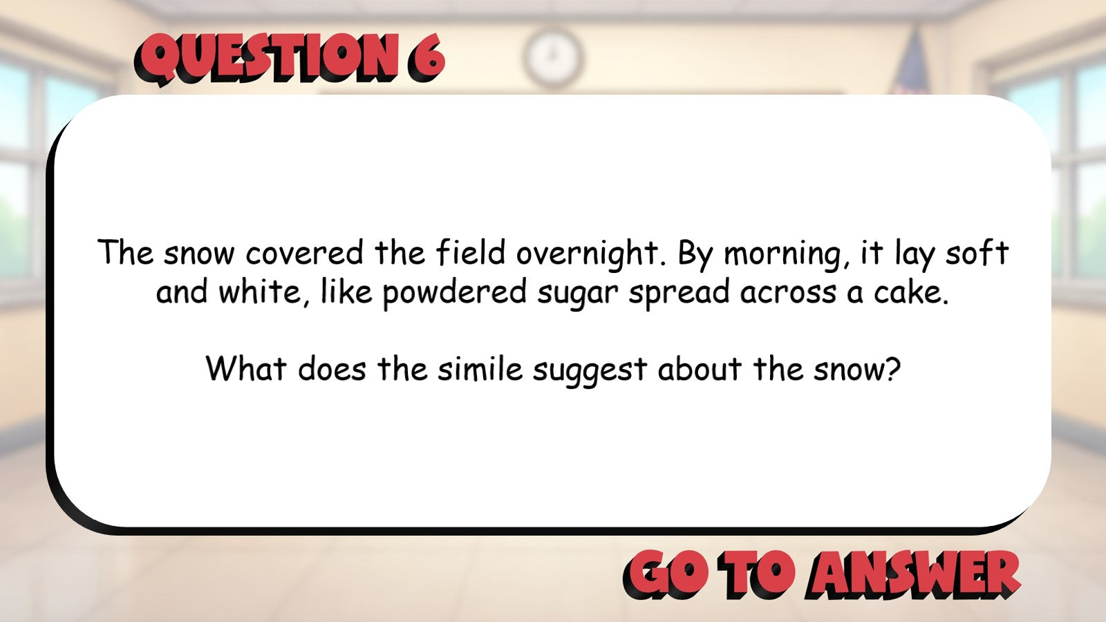 Interpret the Meaning of Similes in Context BIG TERRIBLE GAME - Grade 4 ELA