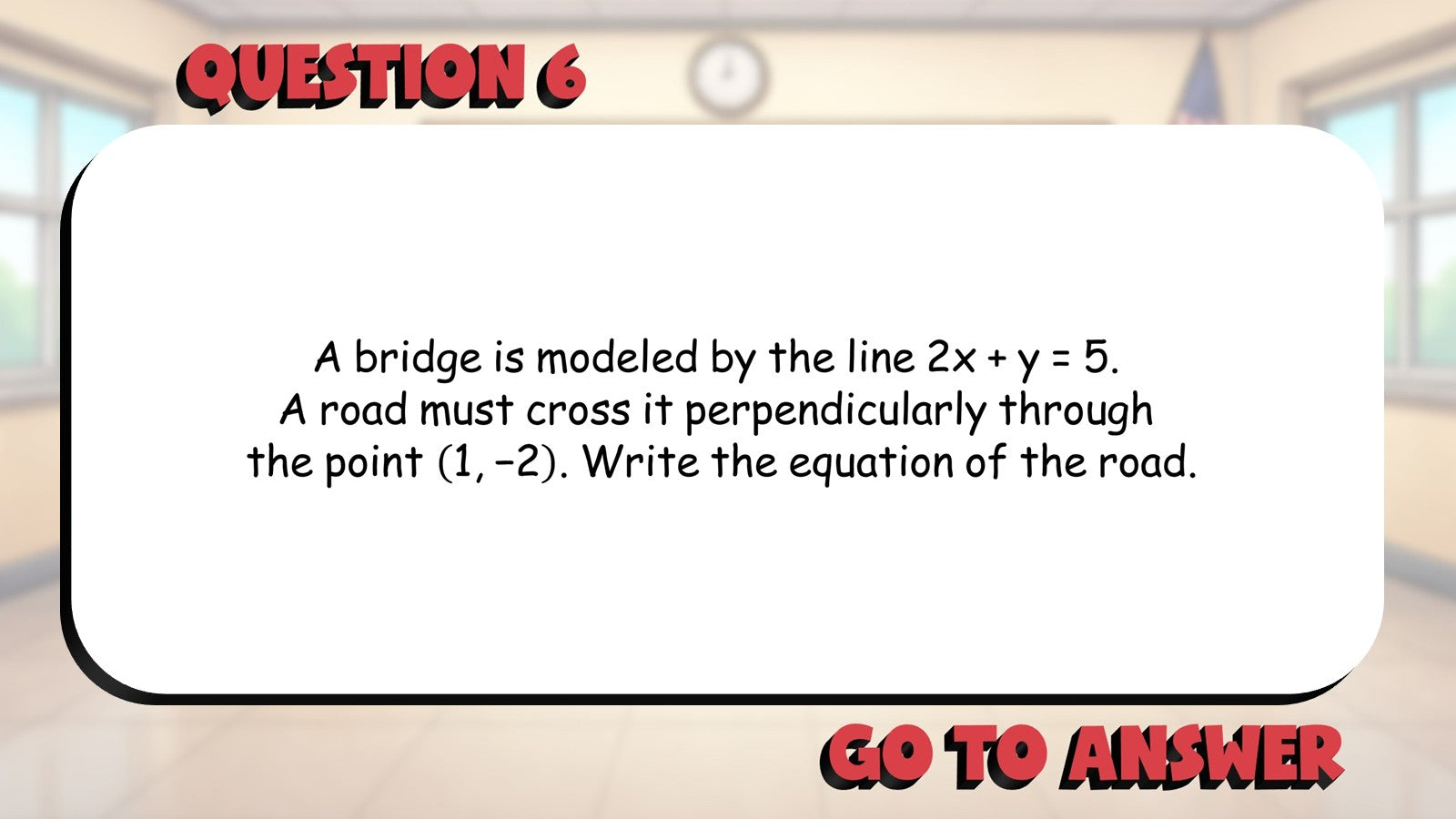 Real World Line Problems BIG TERRIBLE GAME - No Prep Geometry Math Review