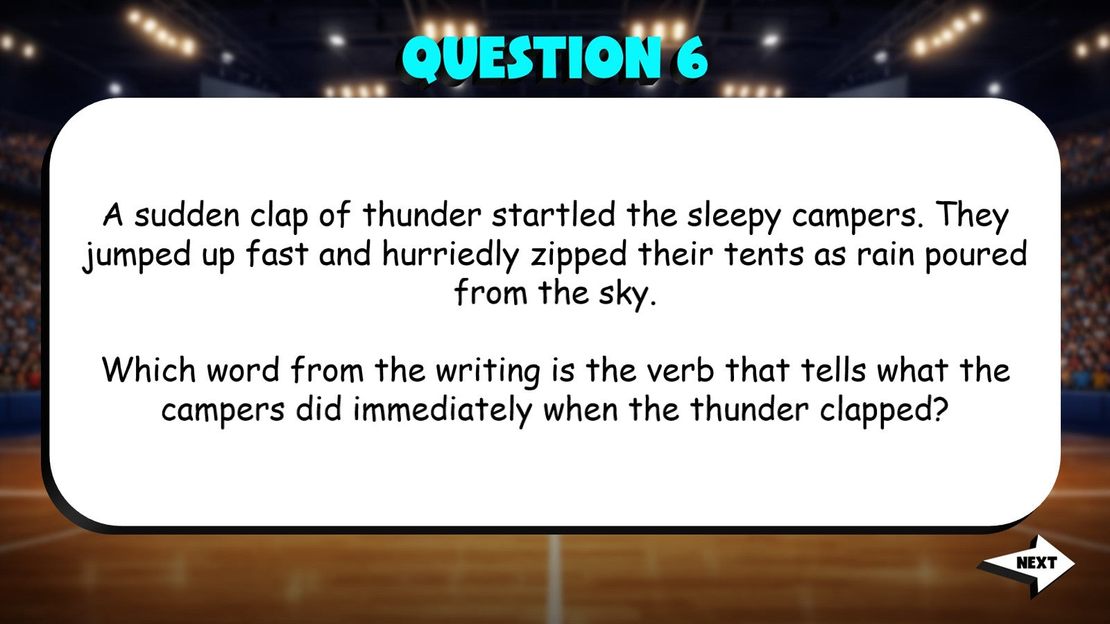 Identify Nouns Verbs Adjectives & Adverbs TRASHKETBALL ELA Game - Grade 4