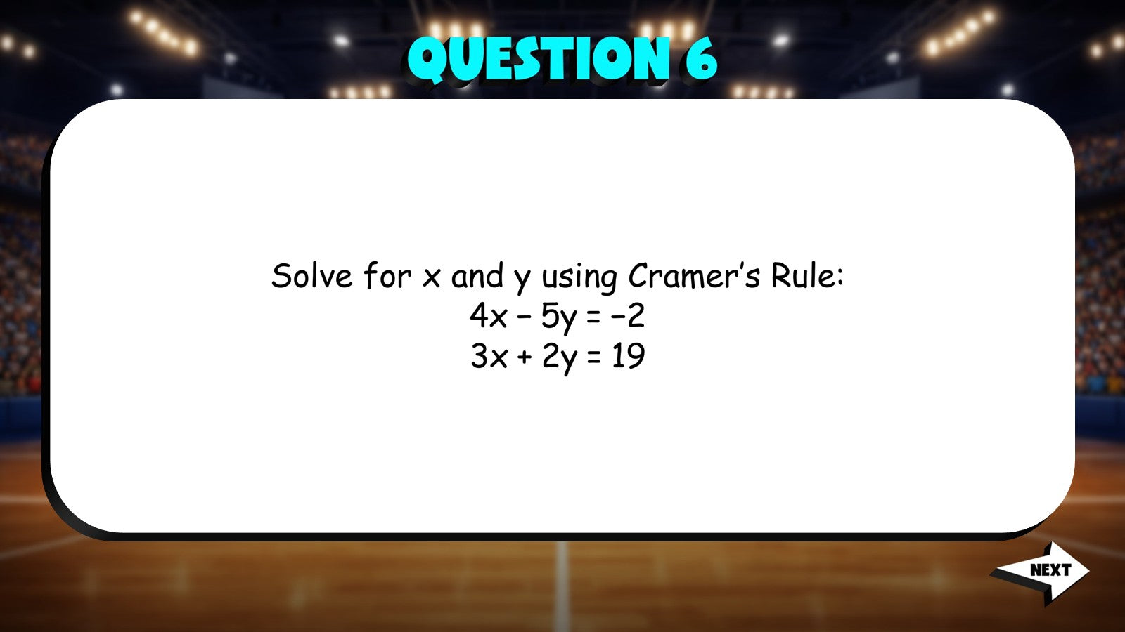 Cramer's Rule TRASHKETBALL Math Game - No Prep Algebra 2 Review Activity