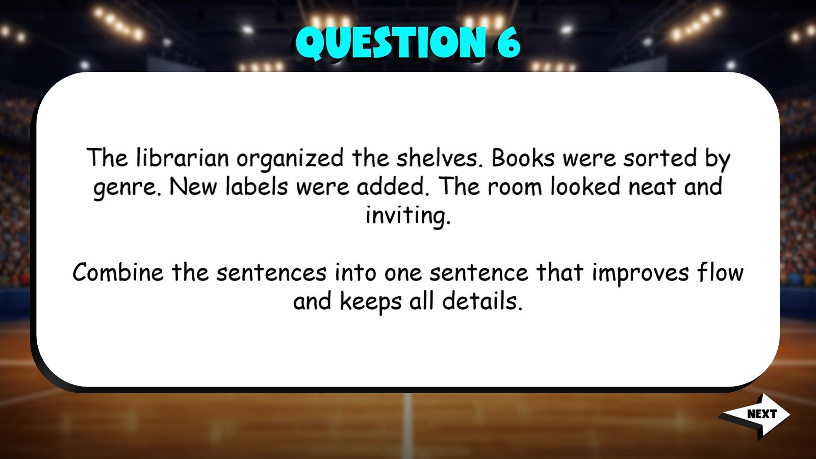 Select Sentence Combinations for Clarity TRASHKETBALL ELA Game - No Prep Grade 5