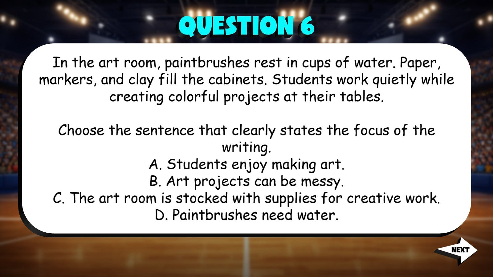 Identify Clear Topic Sentences TRASHKETBALL ELA Game - No Prep Grade 4 Review