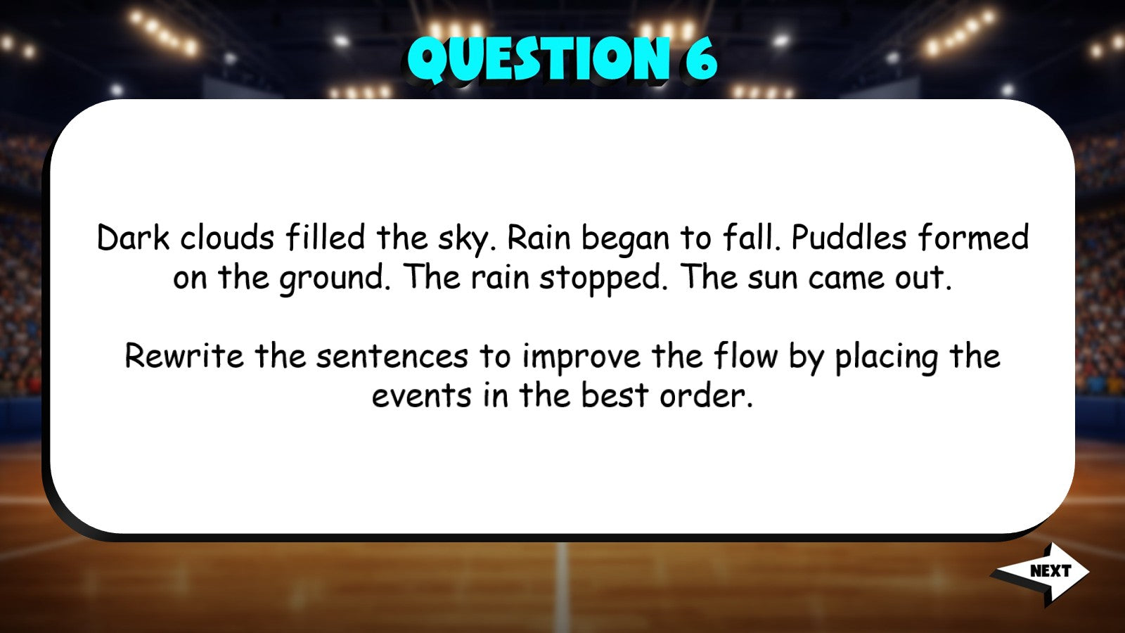 Select Revisions That Improve Organization TRASHKETBALL ELA Game - Grade 4