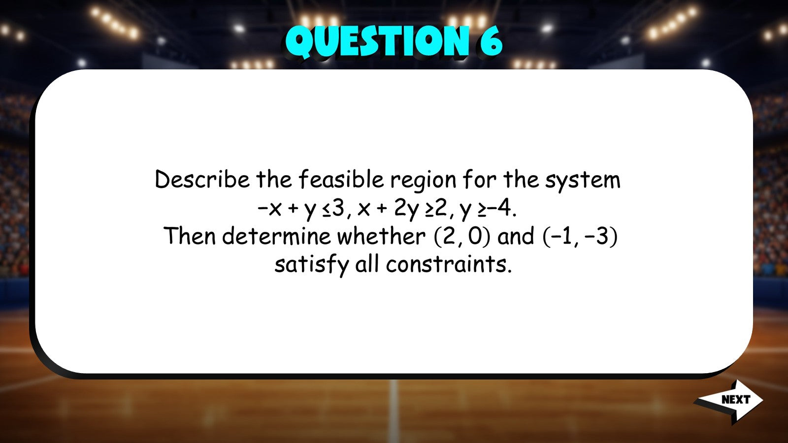 Systems of Inequalities Feasible Regions TRASHKETBALL Math Game - PreCalculus