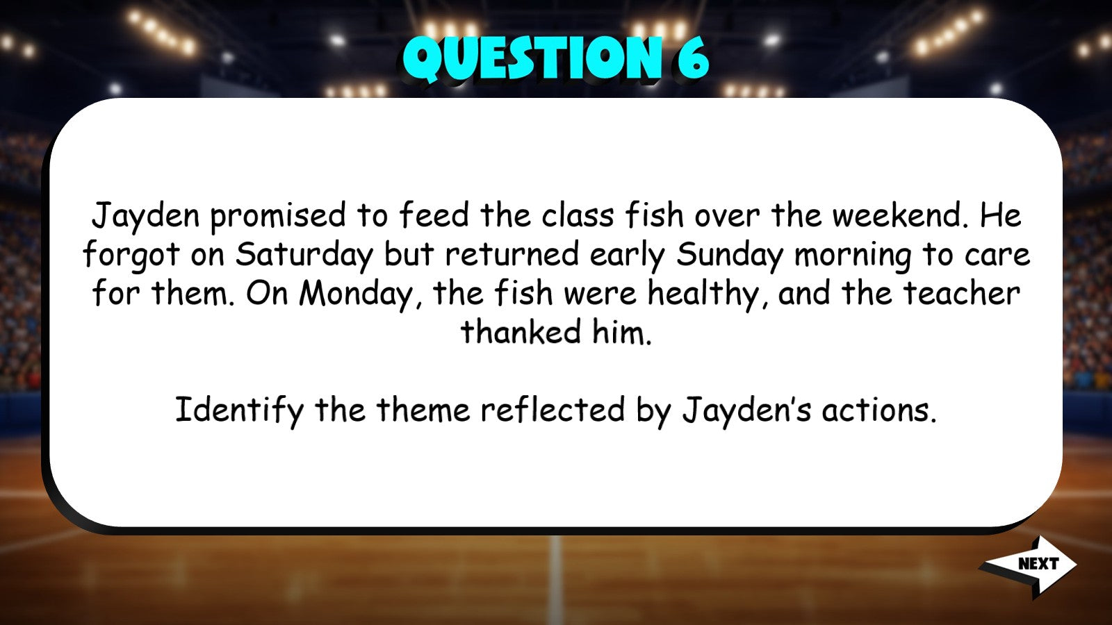 Identify the Theme of a Story TRASHKETBALL ELA Game - No Prep Grade 4 Review