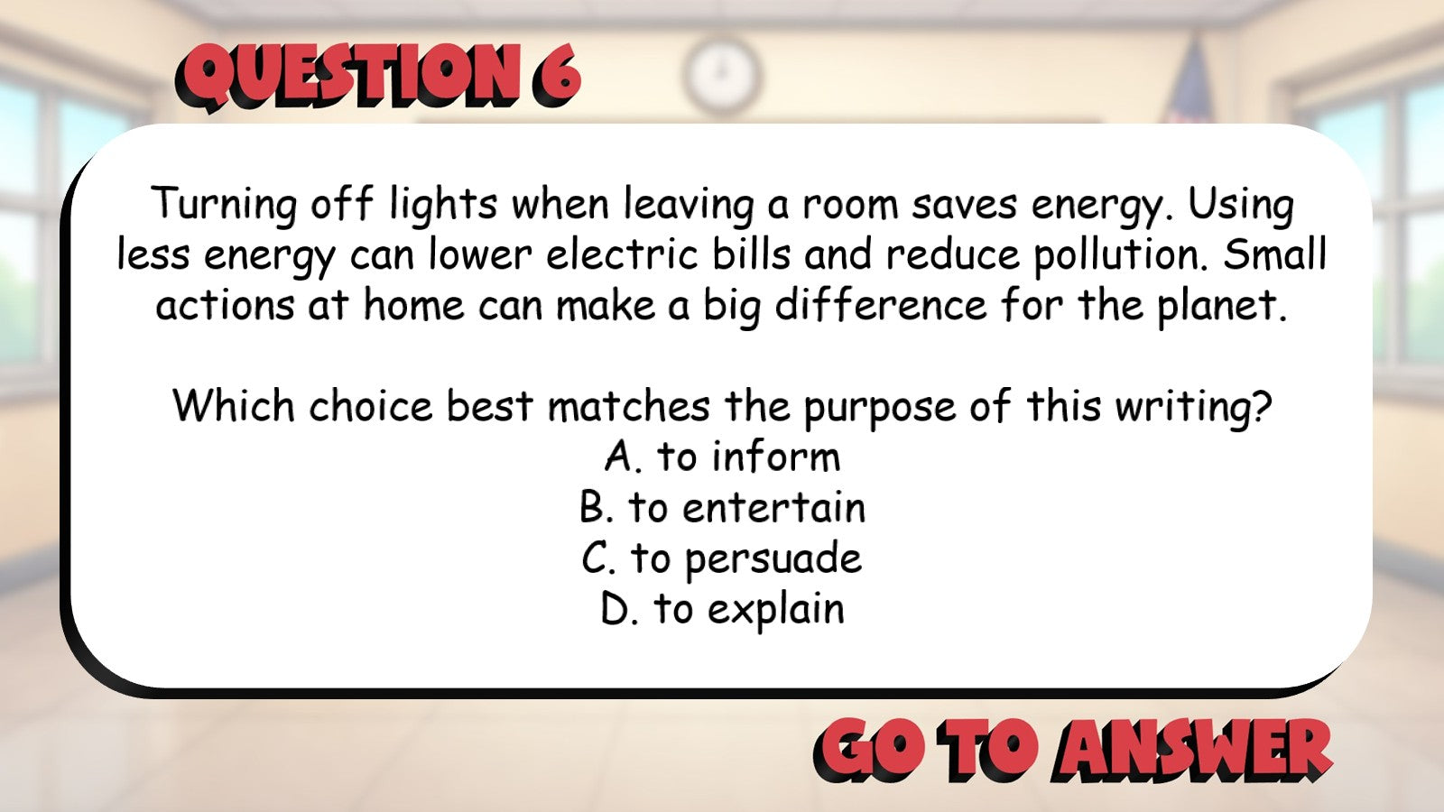 Identify the Author’s Purpose BIG TERRIBLE GAME - No Prep Grade 5 ELA Review