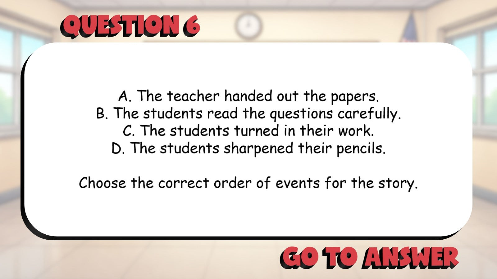Order Events in a Story BIG TERRIBLE GAME - No Prep Grade 3 ELA Review Activity