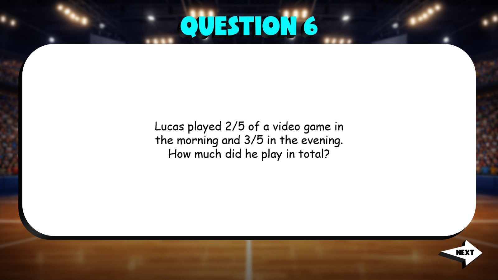 Add Fractions Like Denoms Word Problems TRASHKETBALL Math Game - No Prep Grade 4