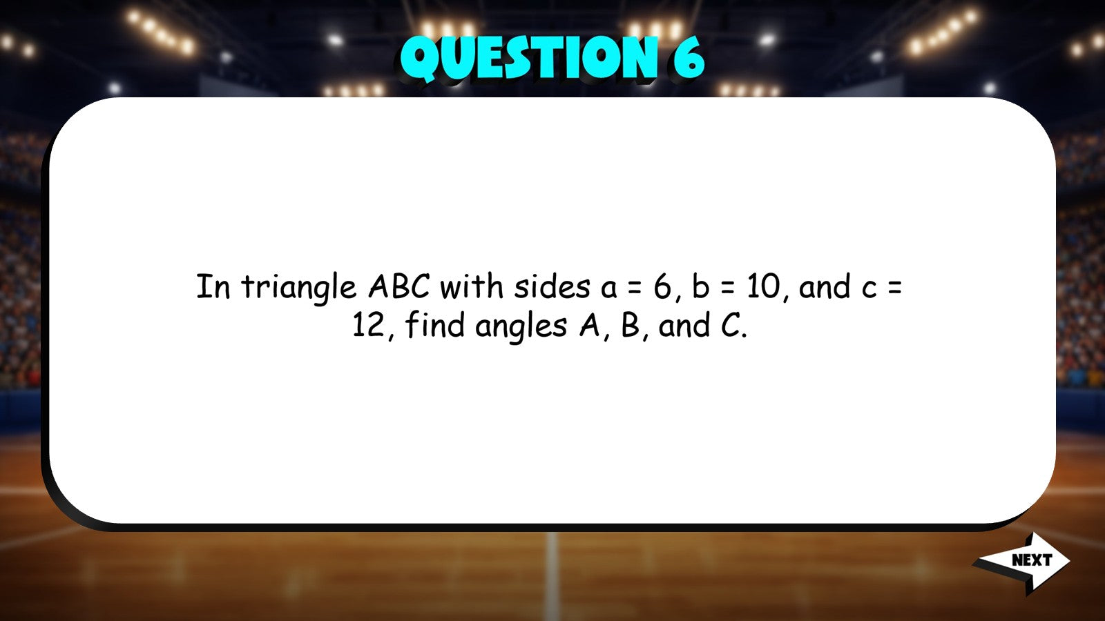 Law of Cosines Non Right Triangles TRASHKETBALL Math Game - No Prep Algebra 2
