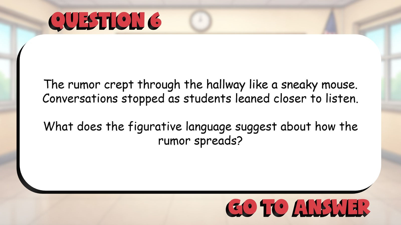 Interpret What Figurative Language Suggests BIG TERRIBLE GAME - Grade 4 ELA
