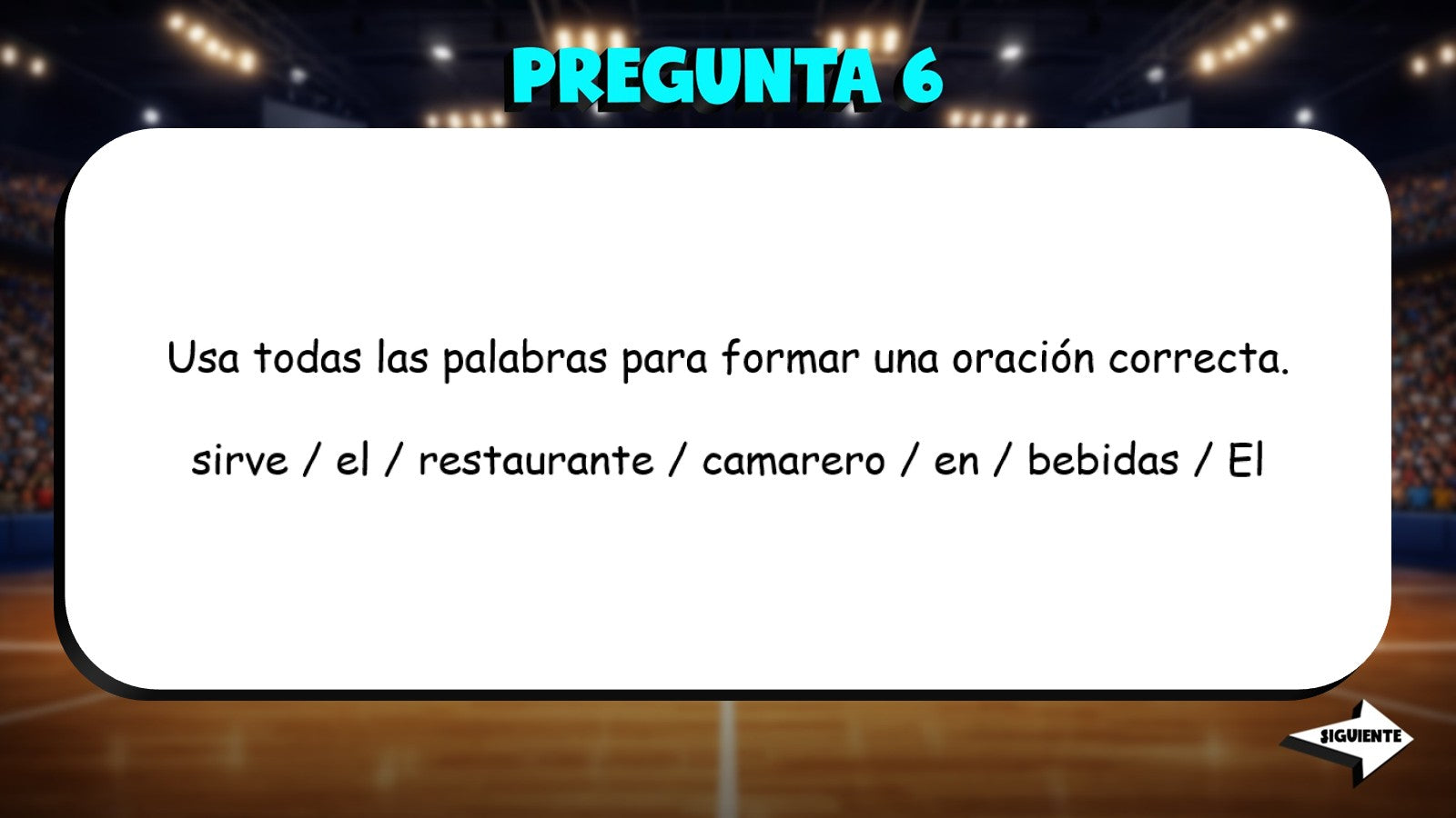 Sentence Scramble - Professions TRASHKETBALL Spanish Game - No Prep Exercise