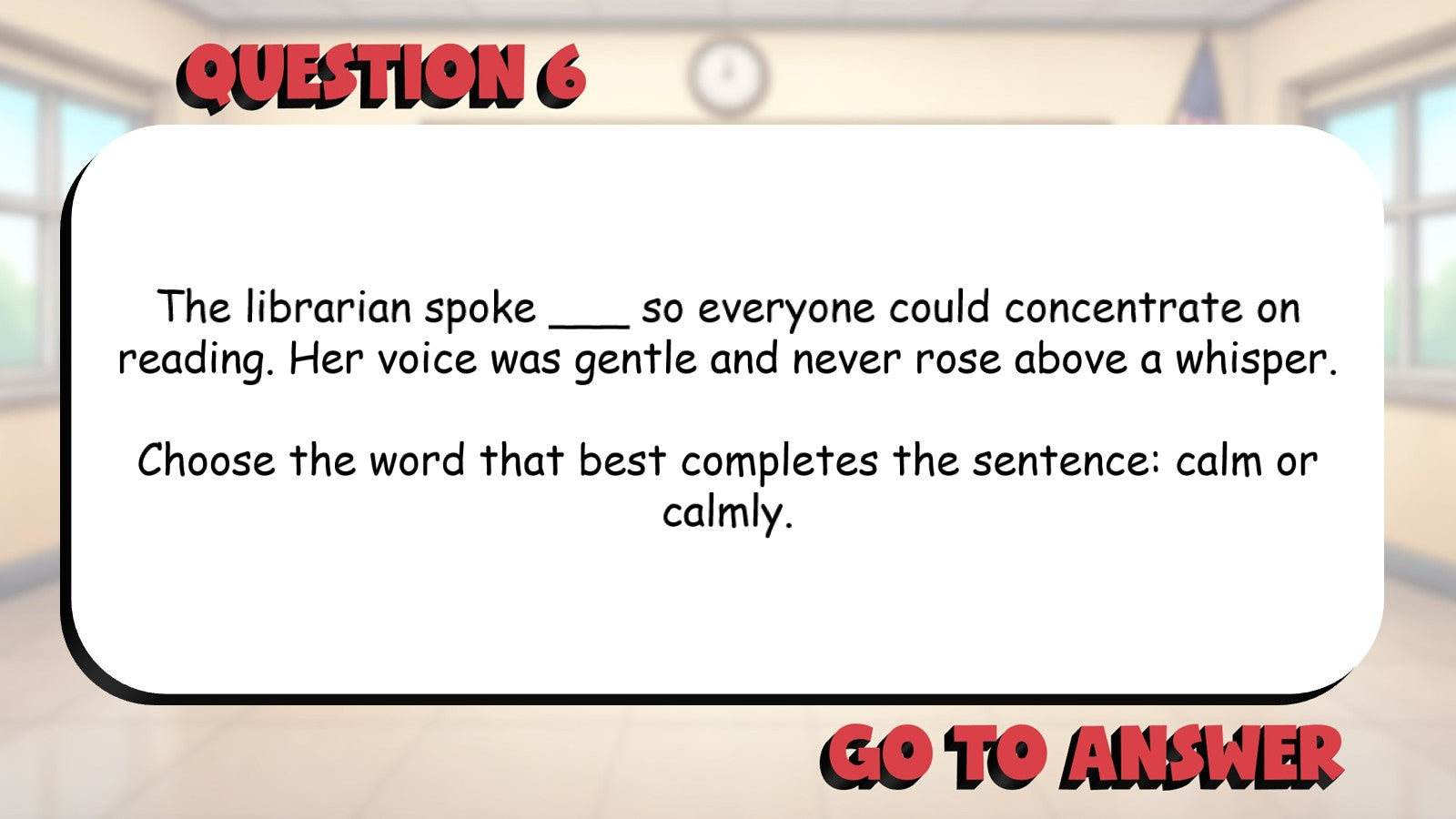 Select Adjectives & Adverbs That Fit Context BIG TERRIBLE GAME - Grade 3 ELA
