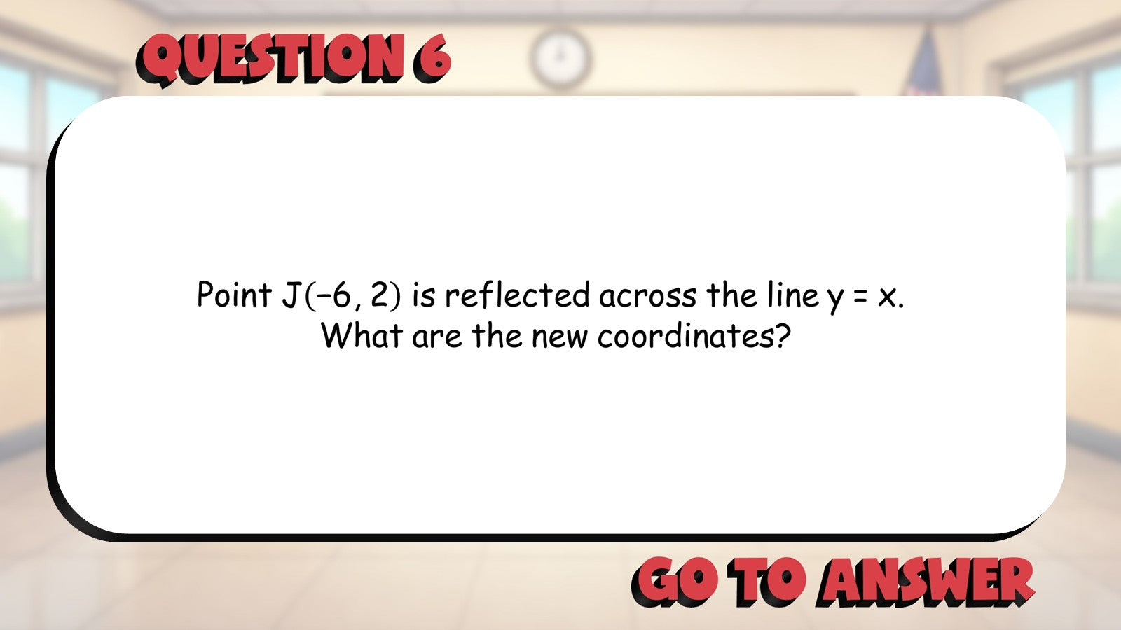Reflection Rules BIG TERRIBLE GAME - No Prep Geometry Math Review Activity