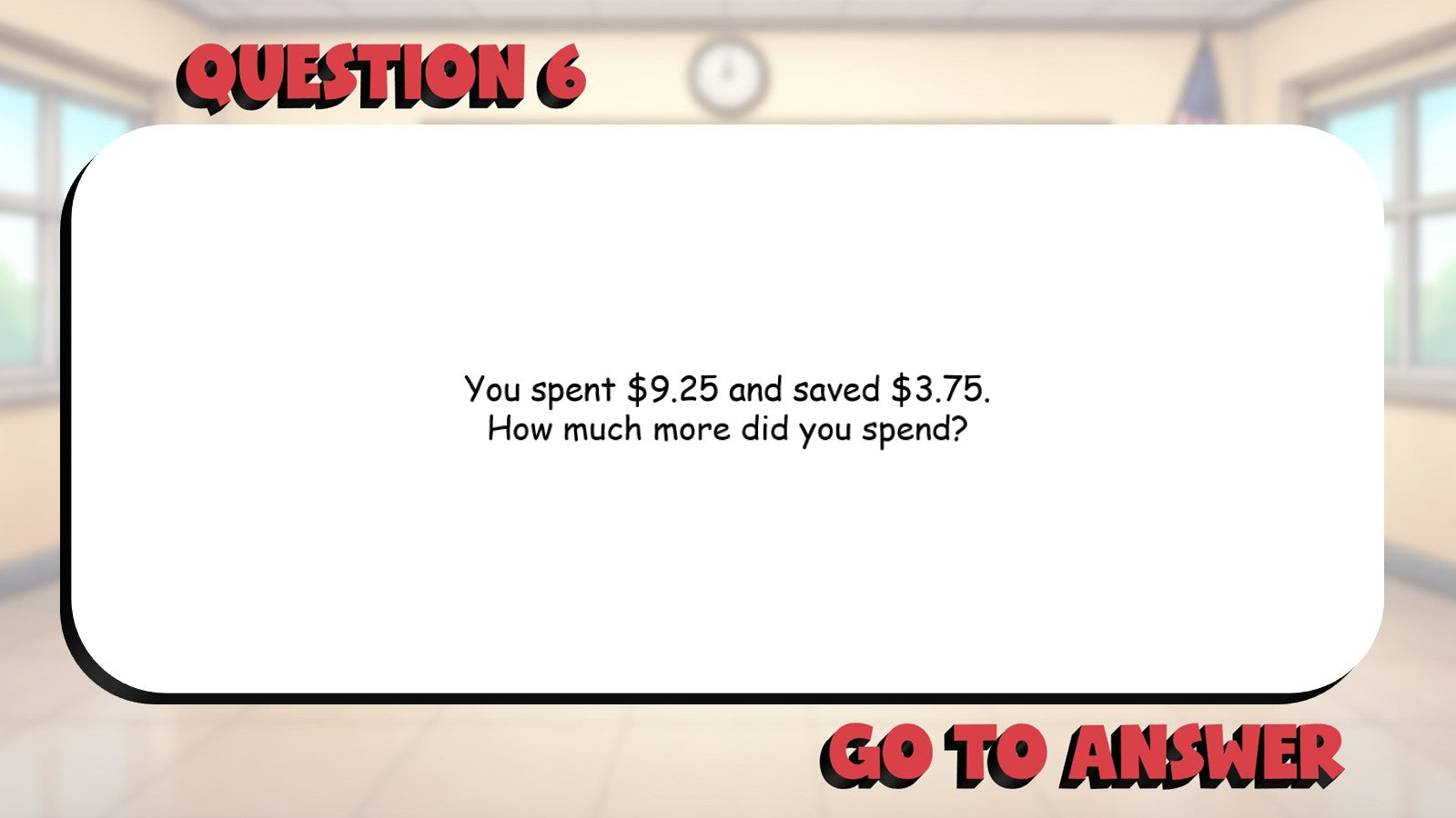 Subtract Decimals Word Problems BIG TERRIBLE GAME - No Prep Grade 4 Math Review