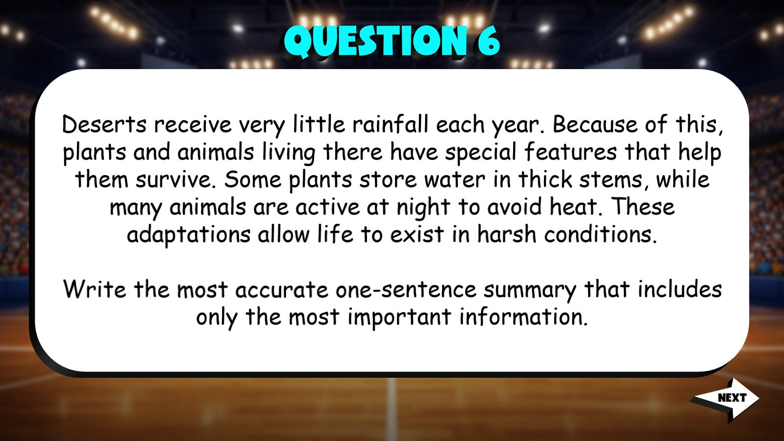 Select the Most Accurate Summary TRASHKETBALL ELA Game - No Prep Grade 5 Review