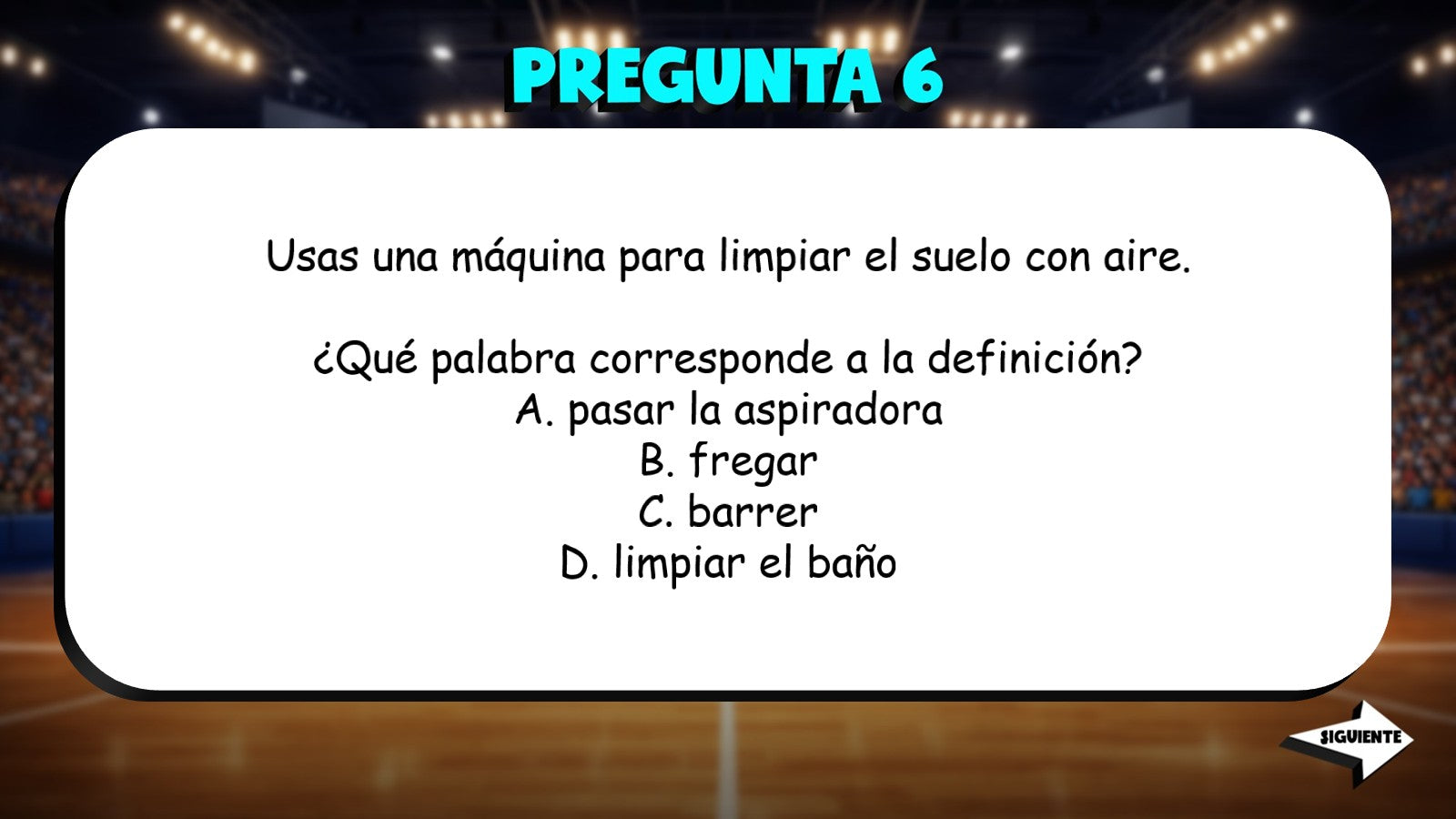 Match the Definition - Chores at Home TRASHKETBALL Spanish Game - No Prep