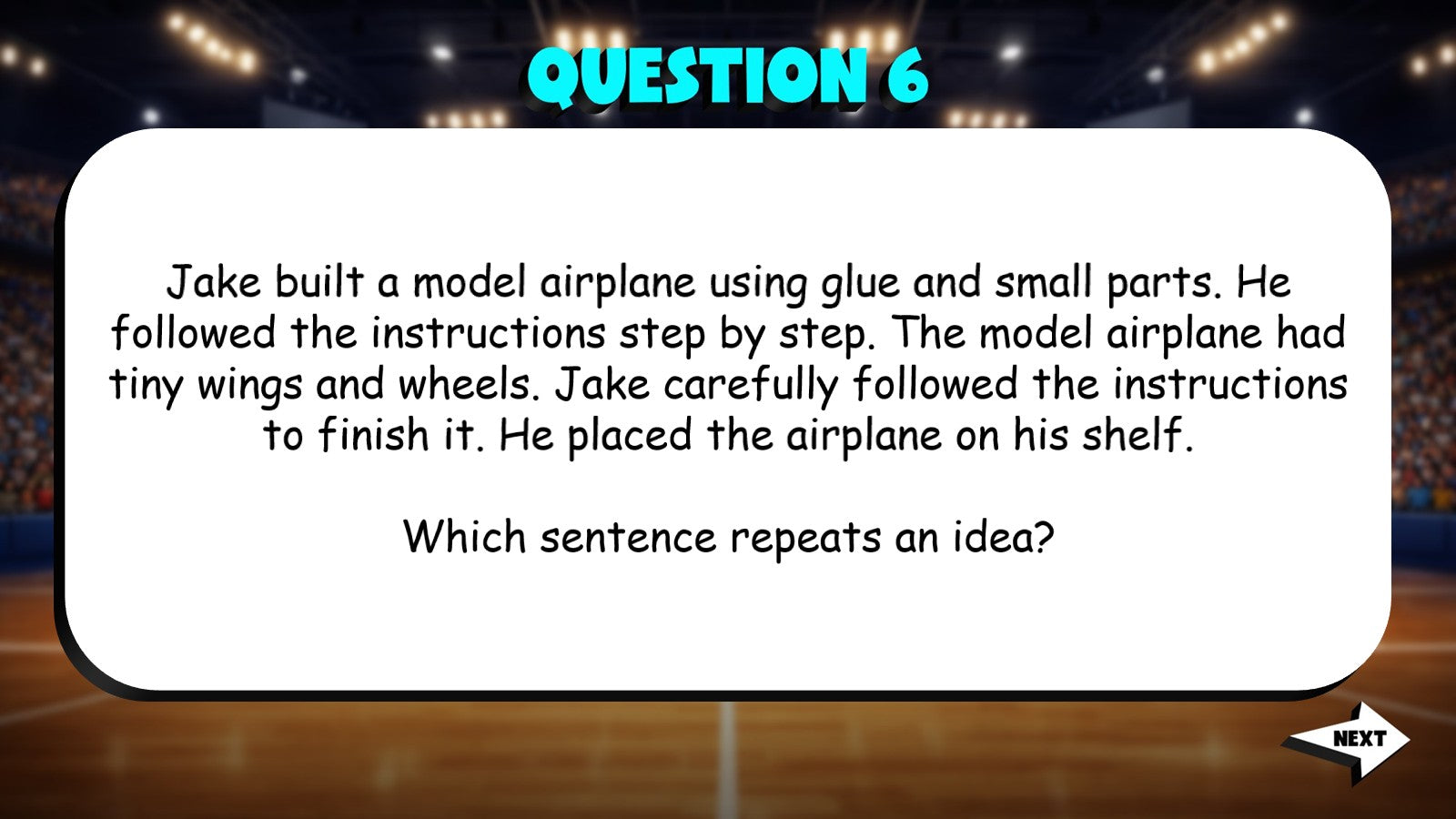 Identify Off Topic or Repetitive Information TRASHKETBALL ELA Game - Grade 4