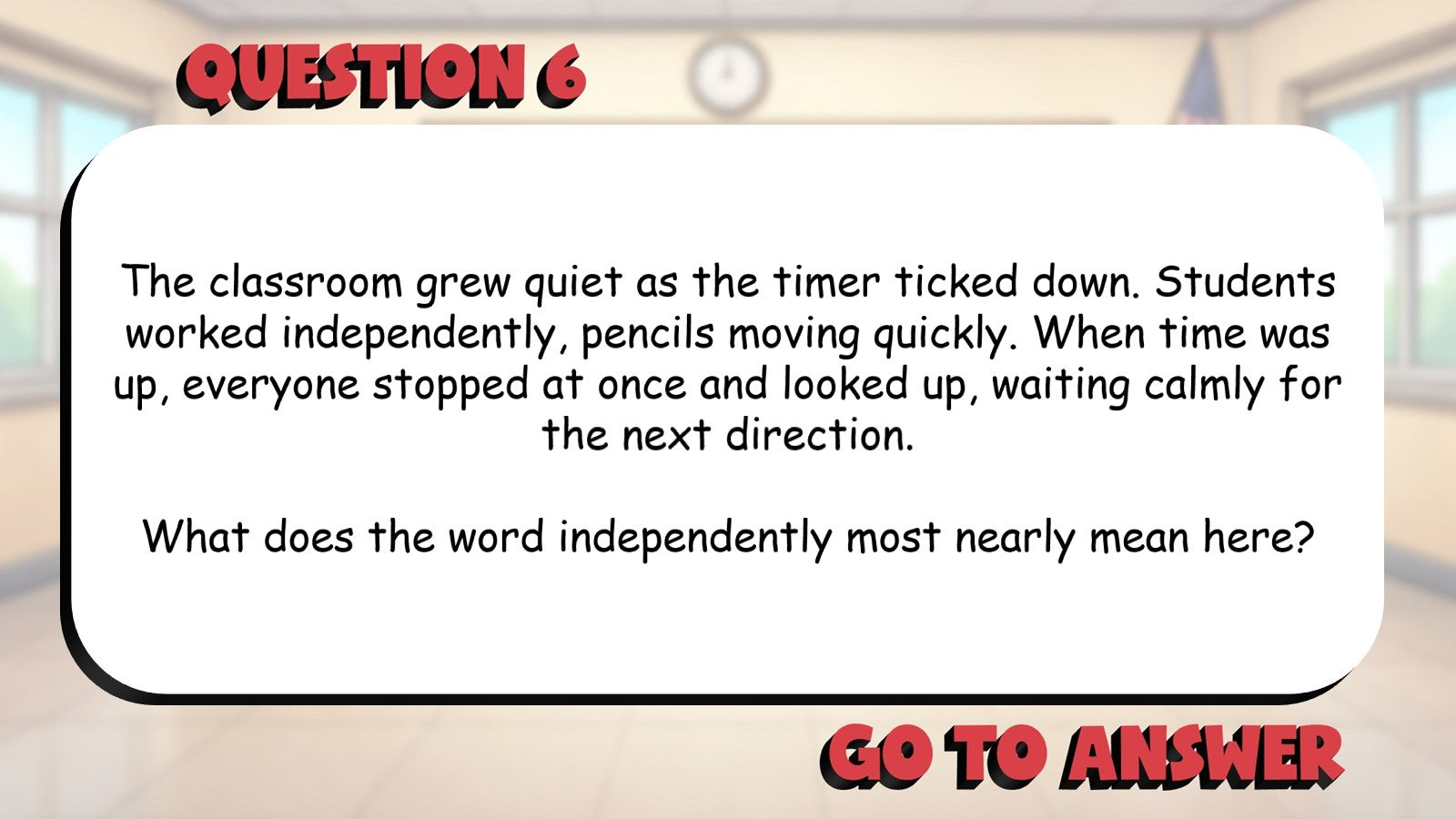 Sentence Context to Determine Word Meaning BIG TERRIBLE GAME - Grade 5 ELA