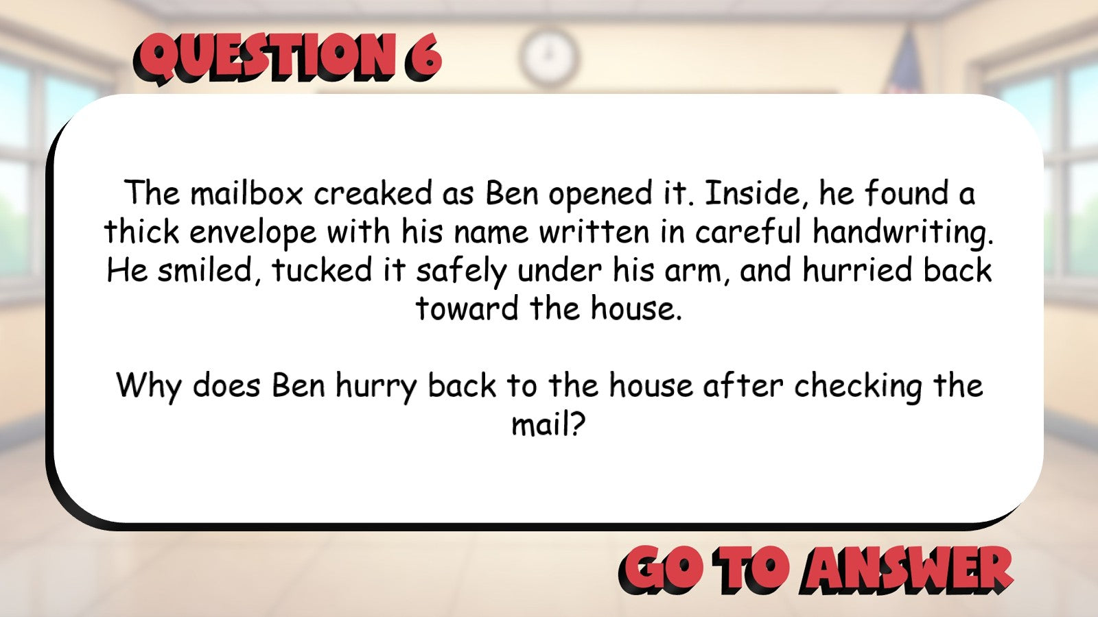 Answer Why & How Questions BIG TERRIBLE GAME - No Prep Grade 5 ELA Review