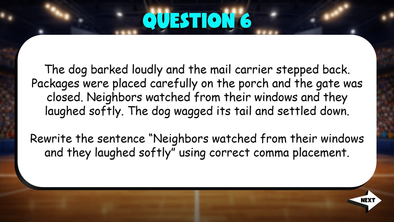Comma Usage With Compound Sentences TRASHKETBALL ELA Game - No Prep Grade 5