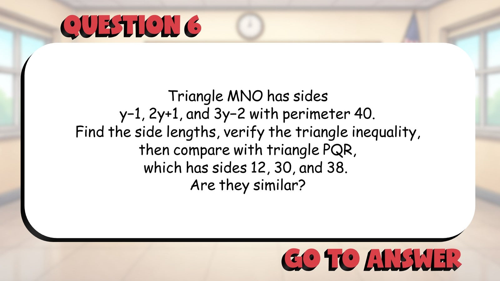 SSS Similarity BIG TERRIBLE GAME - No Prep Geometry Math Review Activity