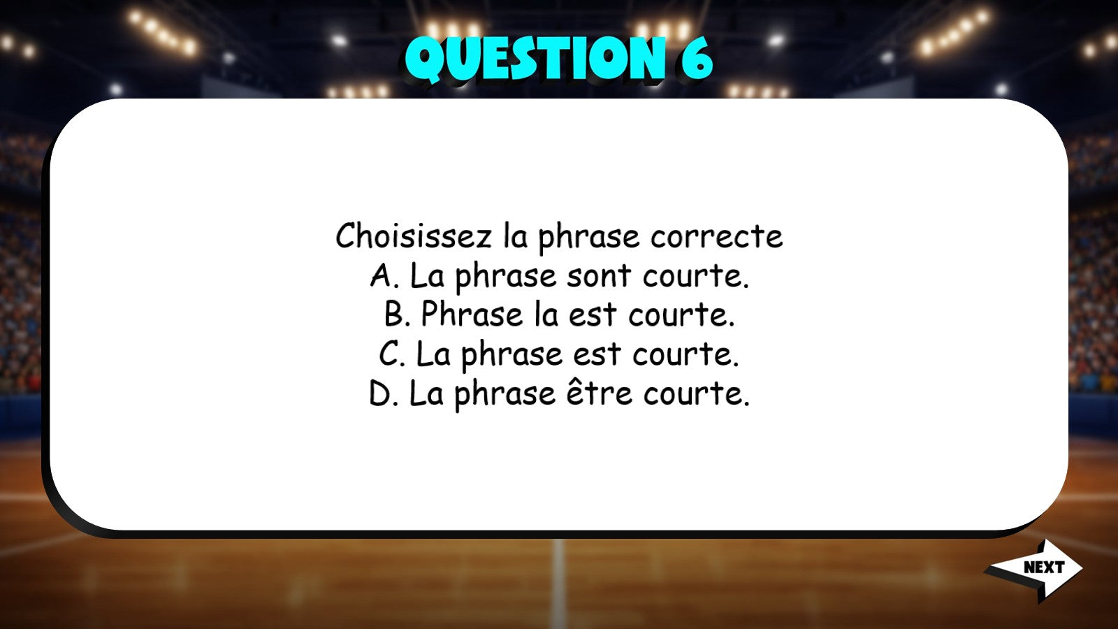 Select Correct Sentence - Alphabet & Spelling TRASHKETBALL French Game - No Prep