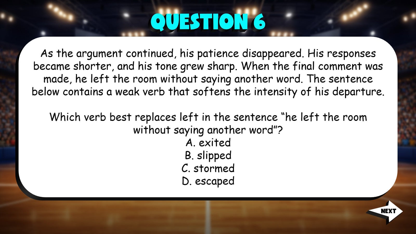Choosing Strong Verbs for Precision TRASHKETBALL ELA Game - No Prep Grade 9