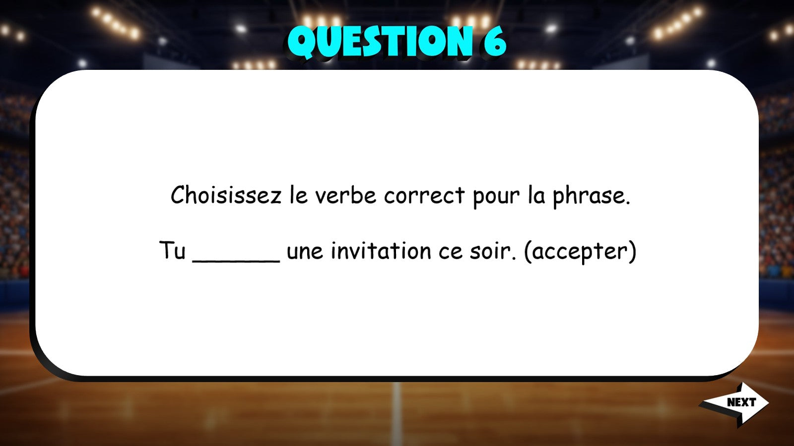 Fill In The Verb - Social Situations TRASHKETBALL French Game - No Prep Exercise