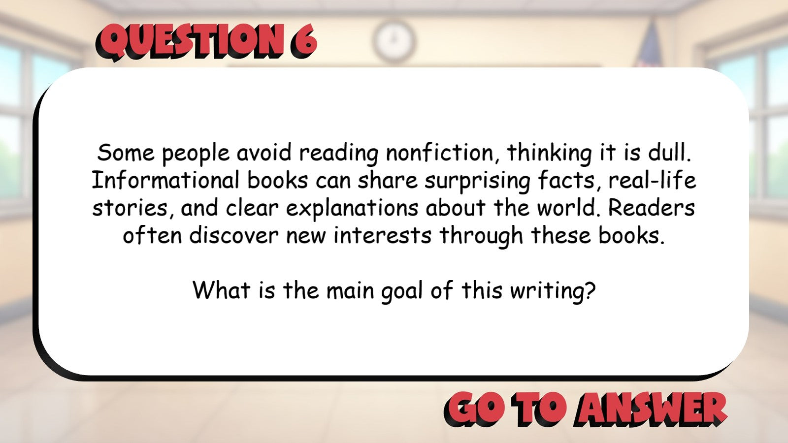 Author Purpose Point of View & Language BIG TERRIBLE GAME - Grade 5 ELA Review
