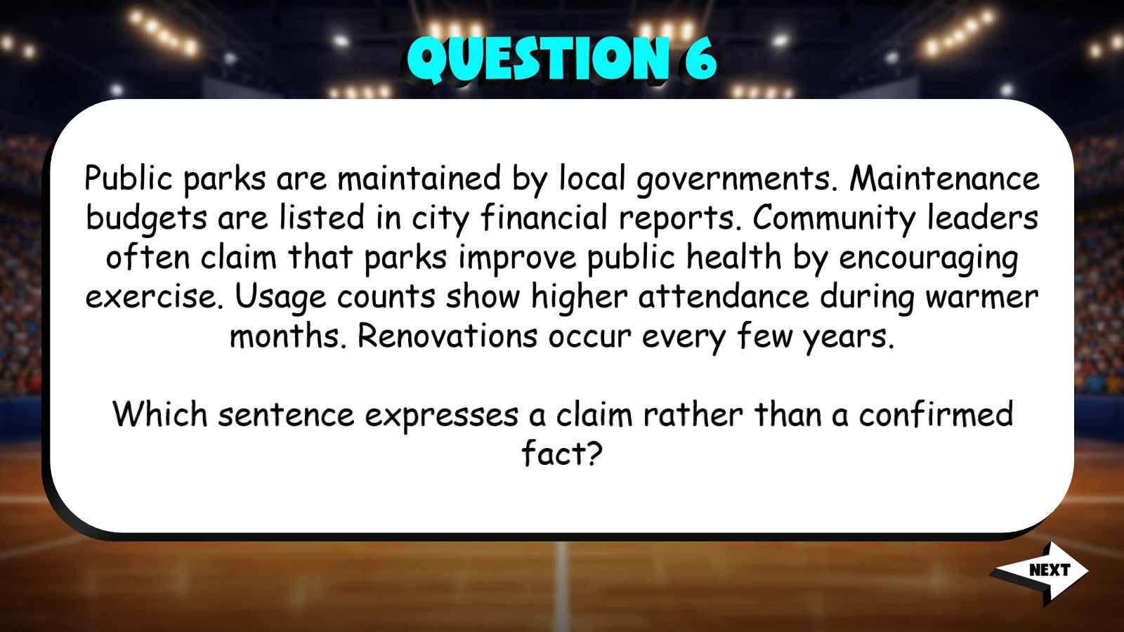 Identify Claims in Informational Texts TRASHKETBALL ELA Game - No Prep Grade 6