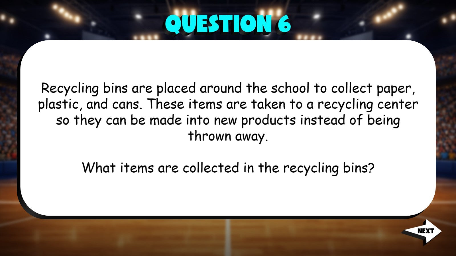 Answer W Questions Using Information TRASHKETBALL ELA Game - No Prep Grade 4