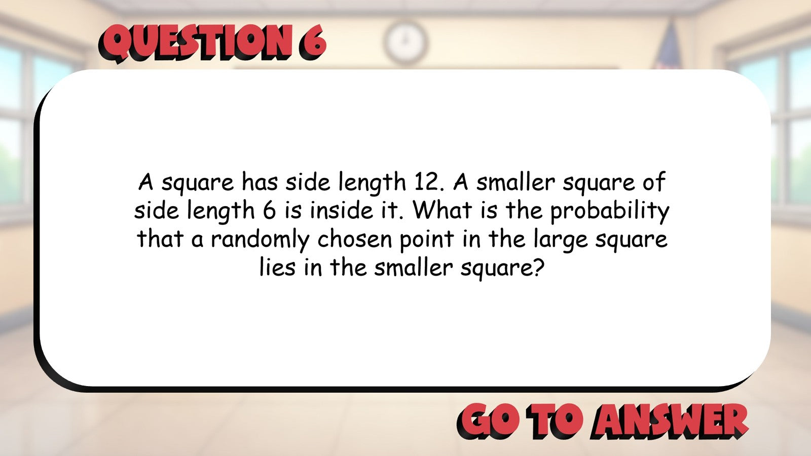 Probability with Area BIG TERRIBLE GAME - No Prep Geometry Math Review Activity