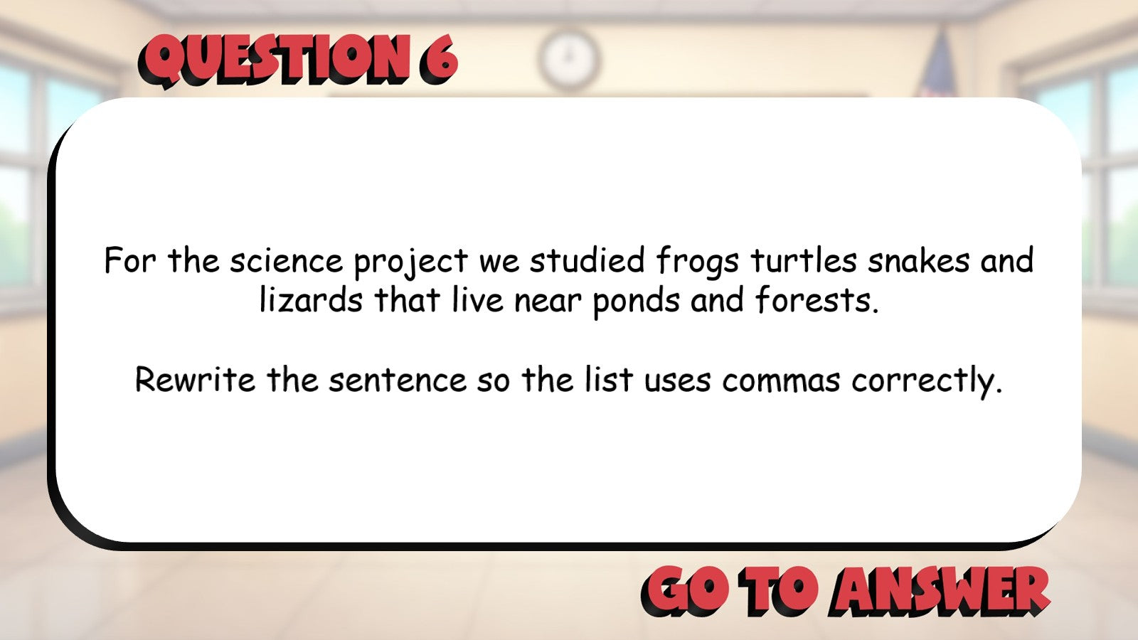 Identify Punctuation Errors BIG TERRIBLE GAME - No Prep Grade 4 ELA Review