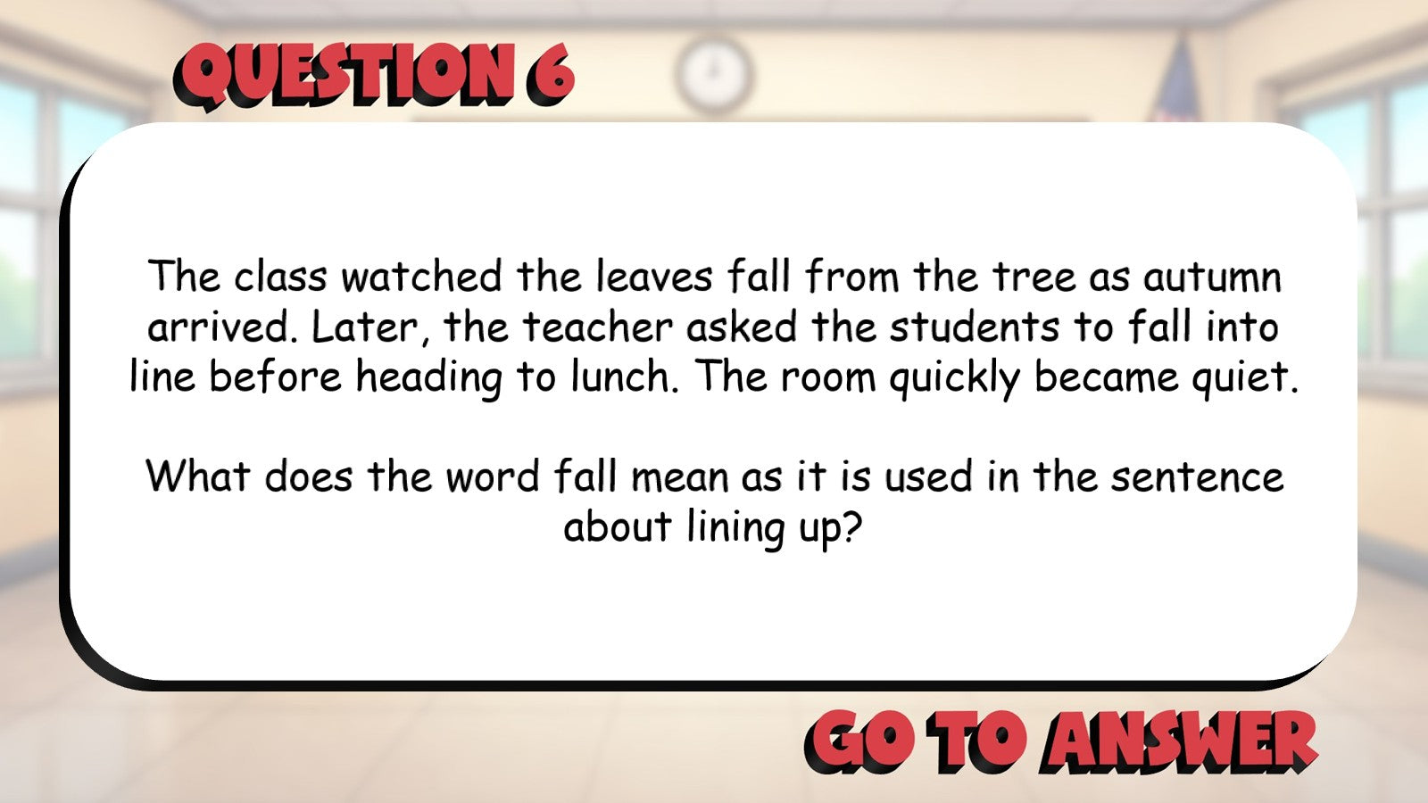 Multiple Meaning Words from Context BIG TERRIBLE GAME - Grade 4 ELA Review