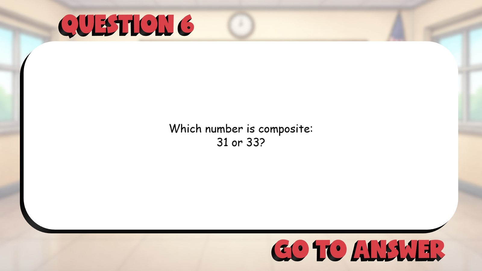 Composite Numbers BIG TERRIBLE GAME - No Prep Grade 4 Math Review Activity