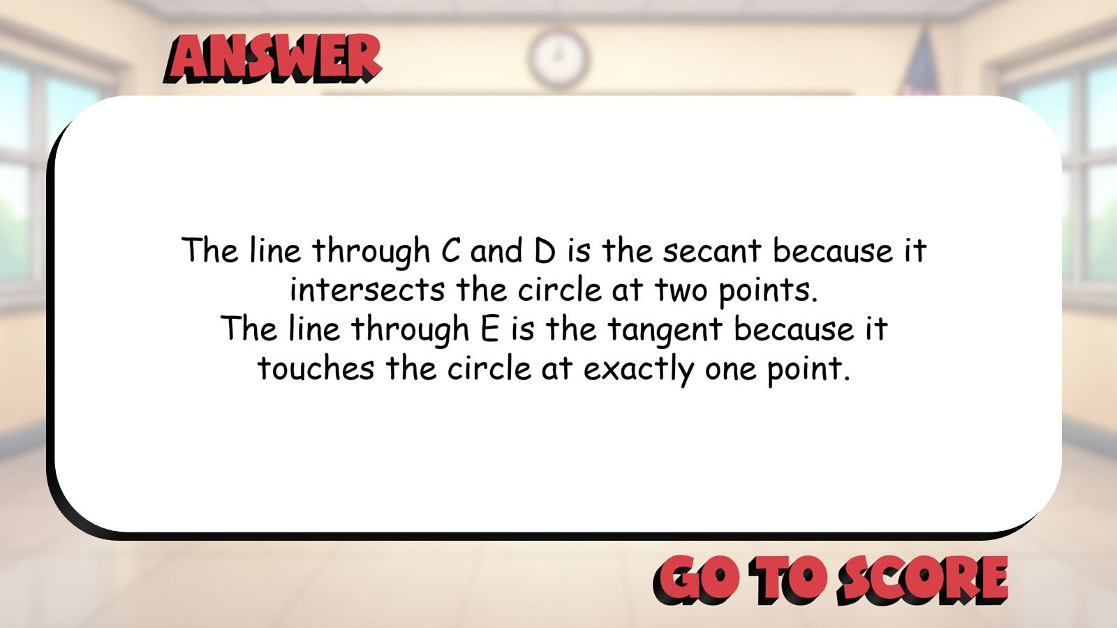 Tangents and Secants BIG TERRIBLE GAME - No Prep Geometry Math Review Activity
