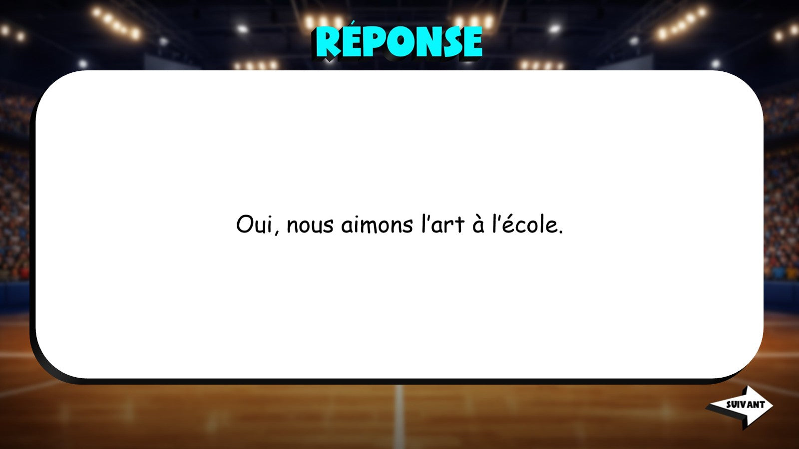 Answer the Question - School Subjects & Activities TRASHKETBALL Game - French