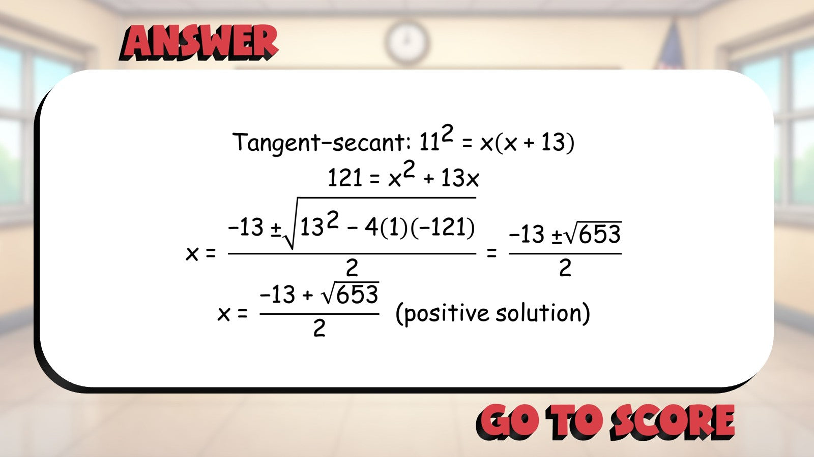 Segment Length Theorem Circles BIG TERRIBLE GAME - No Prep Geometry Math Review