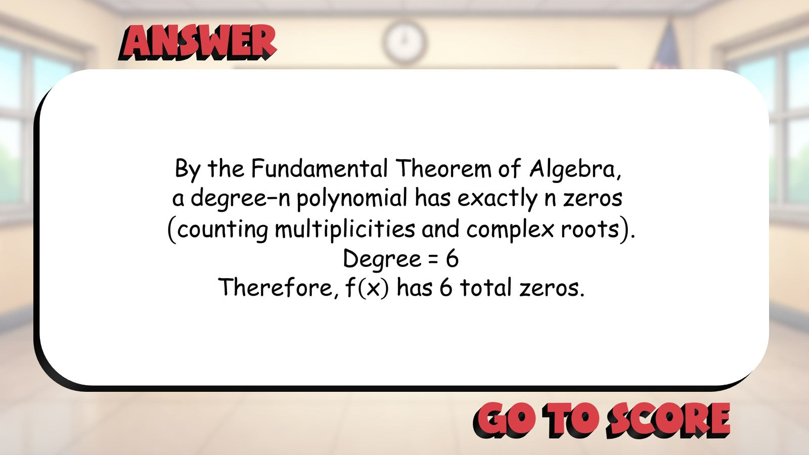 Zeros and Factors BIG TERRIBLE GAME - No Prep Algebra 2 Math Review Activity