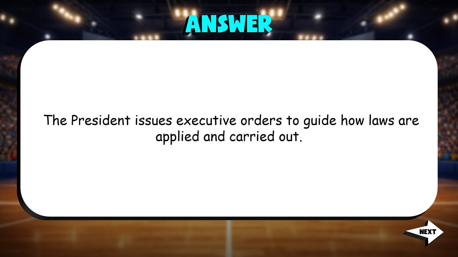 Executive Branch TRASHKETBALL Socials Game - No Prep Grade 4 Review Activity